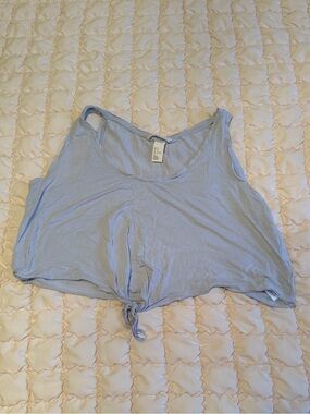 H&M Light Blue Tie-Knot Tank Top